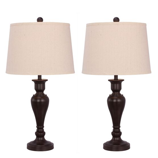 Dark Bronze Metal Table Lamp Set of 2 Dark Bronze Metal Table Lamp Set of 2